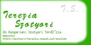terezia szotyori business card